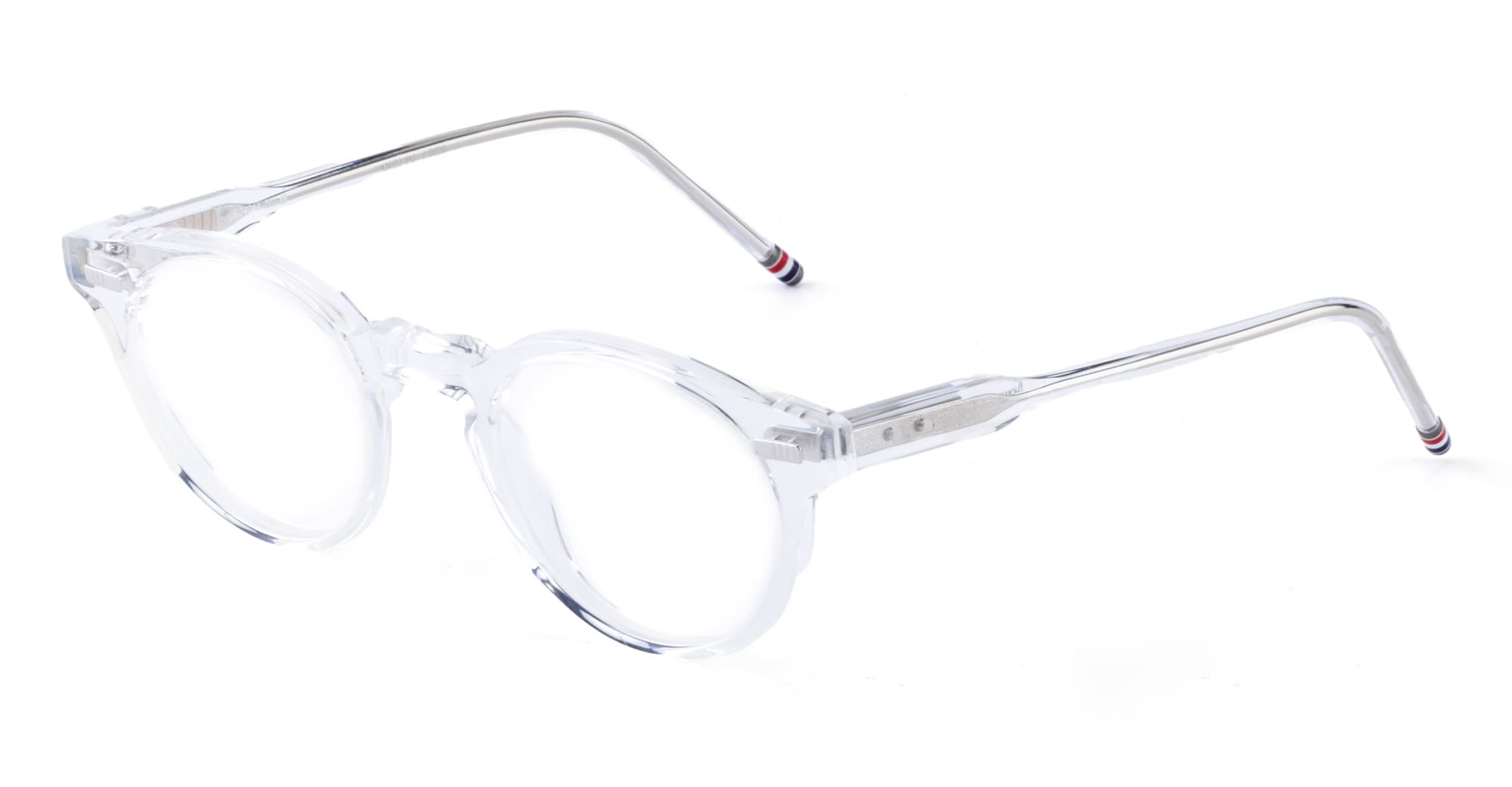 Ottica Mondello Roma - Thom Browne - UEO404A-G0002-000-45 - ROUND - CRYSTAL RX - Acetate - shape Round - transparent - EYEWEAR - EYEGLASSES - Unisex,Uomo,Donna,Women,Men - lens Clear - Made In Japan