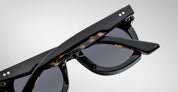 Ottica Mondello Roma - Jacques Marie Mage - JMMAV-11A - AVA - NOIR 11 - Acetate - shape Round - Black - EYEWEAR - SUNGLASSES - Unisex,Uomo,Donna,Women,Men - lens Black - Made In Japan
