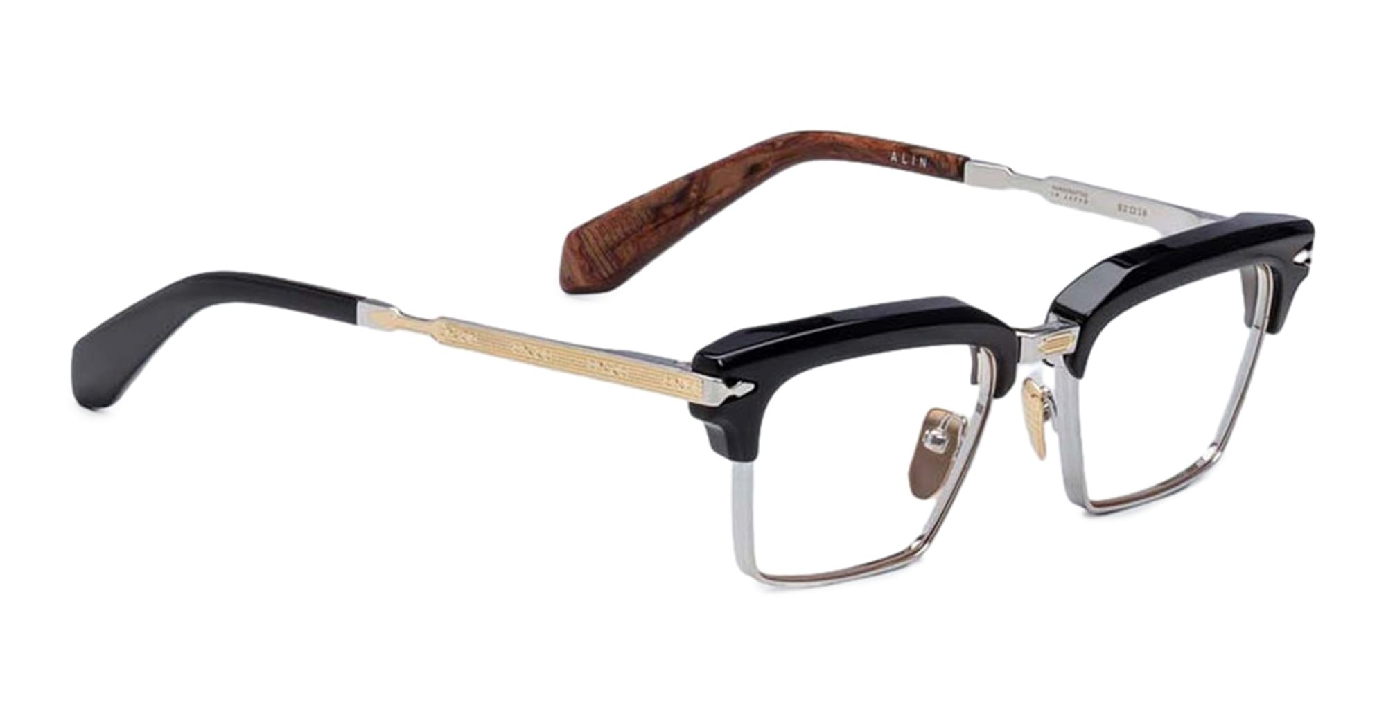 Ottica Mondello Roma - Jacques Marie Mage - JMMILRX-10A - ALIN - NOIR X RX - Acetate, titanium - shape Clubmaster - Black - EYEWEAR - EYEGLASSES - Unisex,Uomo,Donna,Women,Men - lens Clear - Made In Japan