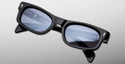 Ottica Mondello Roma - Jacques Marie Mage - JMMIT-K3 - INITIALS - BLACK MIRROR - Acetate - shape Rectangular - Black - EYEWEAR - SUNGLASSES - Unisex,Uomo,Donna,Women,Men - lens Grey - Made In Japan