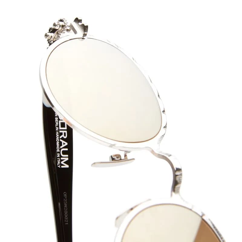 Ottica Mondello Roma - Kuboraum - KRSJ74SI000000BF - MASK J74 SI - SILVER - Metal - shape Oval - Silver - EYEWEAR - SUNGLASSES - Unisex,Uomo,Donna,Women,Men - lens Brown - Made In Italy