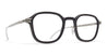 Ottica Mondello Roma - Mykita - 10066821 - FIR MH49 - Black / Matte Silver RX - stainless steel - shape Squared - black, silver - EYEWEAR - EYEGLASSES - Unisex,Uomo,Donna,Women,Men - lens Clear - Made In Germany