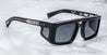 Ottica Mondello Roma - Jacques Marie Mage - JMMWS-10Y1 - DECADE COLLECTION: WINDSOR - DECADE - Acetate - shape Recangular - Black - EYEWEAR - SUNGLASSES - Uomo,Men - lens Gradient grey - Made In Japan