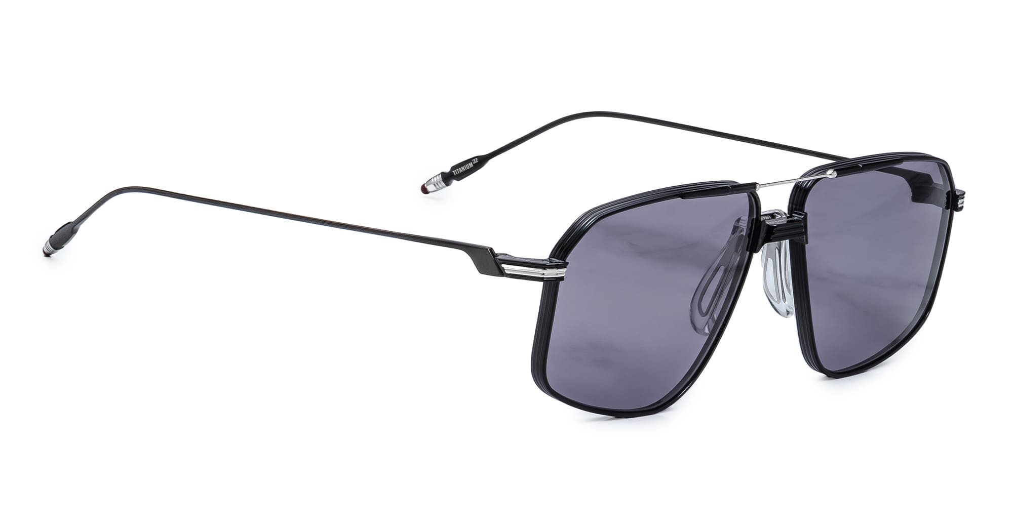 Ottica Mondello Roma - Jacques Marie Mage - JMMJG-19J - JAGGER - CORBAU - Titanium - shape Aviator - Black - EYEWEAR - SUNGLASSES - Unisex,Uomo,Donna,Women,Men - lens Grey - Made In Japan