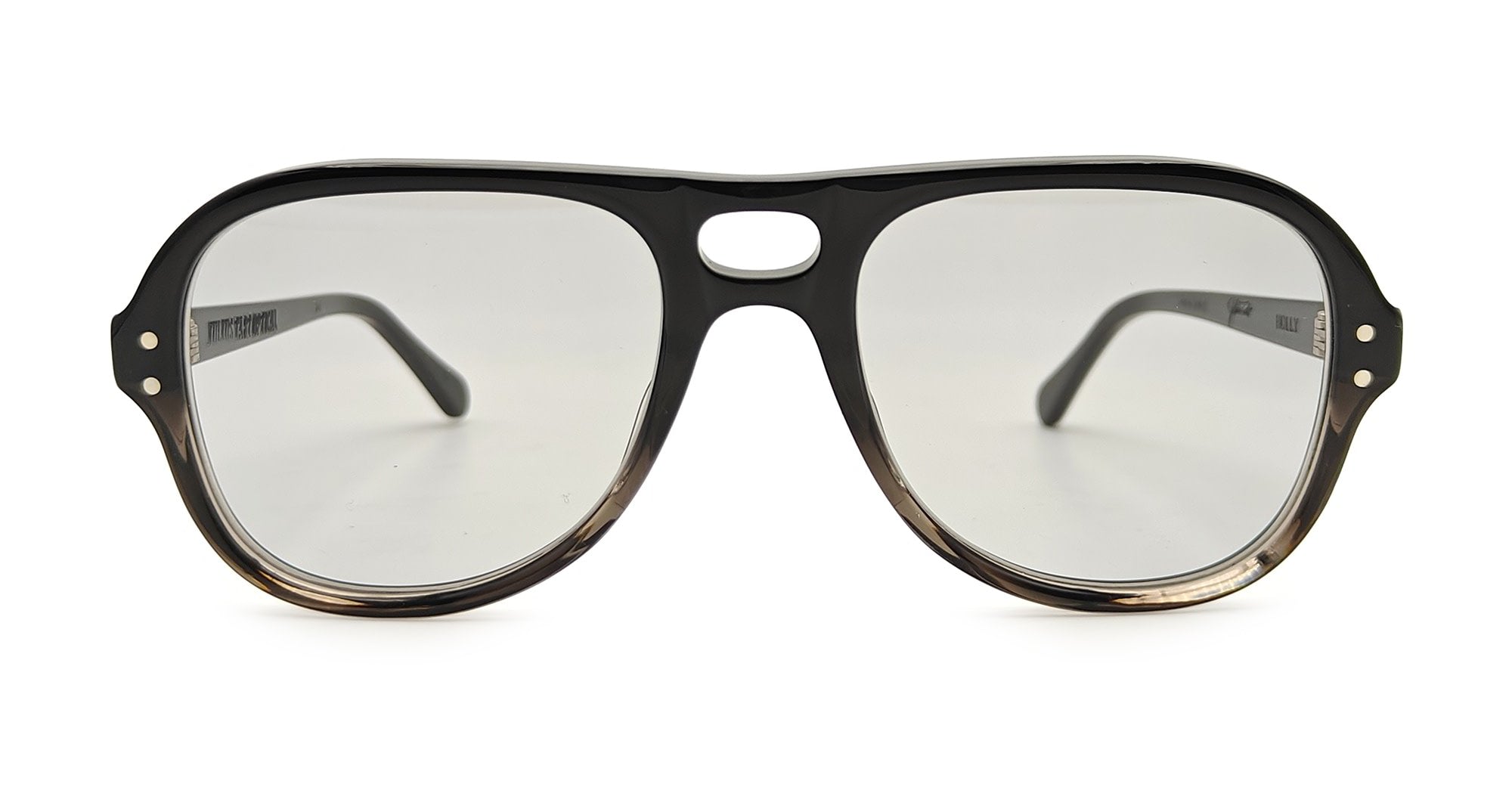 Ottica Mondello Roma - Julius Tart - JTPL-027Bb-2B-GR-56 - HOLLY - Black Fade / Light grey lens - Acetate - shape Aviator - Black - EYEWEAR - SUNGLASSES - Unisex,Uomo,Donna,Women,Men - lens Grey - Made In Japan