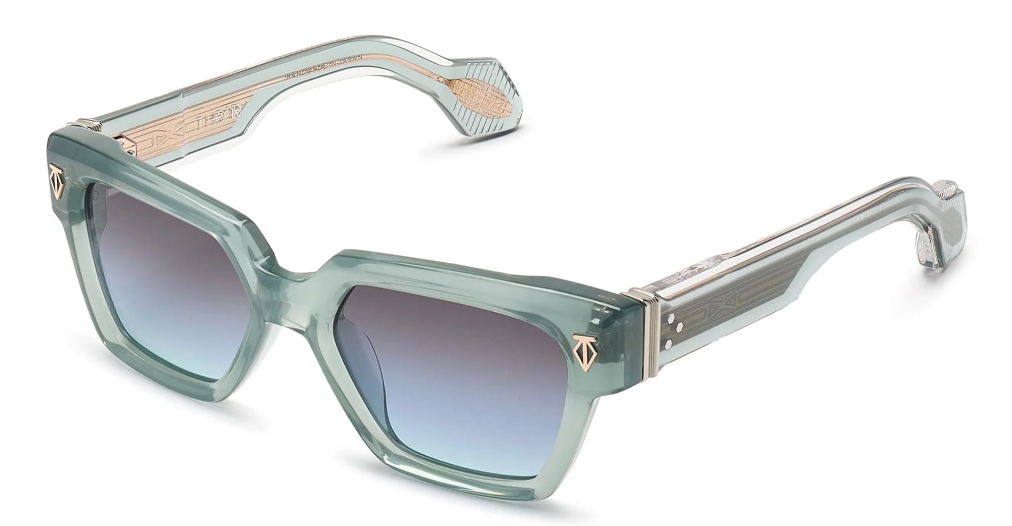 Ottica Mondello Roma - T HENRI - UAG - UTOPIA - SABRE - Acetate - shape Squared - green - EYEWEAR - SUNGLASSES - Unisex,Uomo,Donna,Women,Men - lens Gradient grey - Made In Japan
