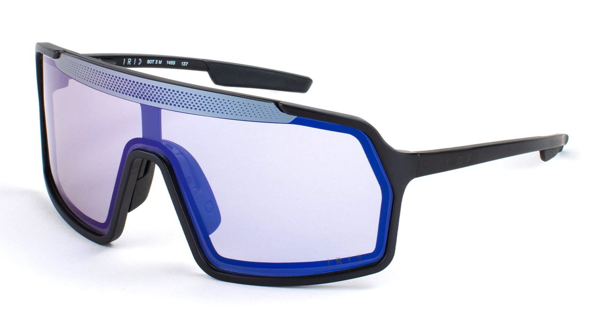 Ottica Mondello Roma - Out Of - XS140289M - Bot 3 - Black / IRID X-10 Medium - Acetate - shape Mask - Black - EYEWEAR - SUNGLASSES - Unisex,Uomo,Donna,Women,Men - lens purple - Made In Italy