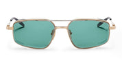 Ottica Mondello Roma - Akoni - AKS-534A-55 - ATLANTIS - BRUSHED 12K GOLD - Titanium - shape Navigator - Gold - EYEWEAR - SUNGLASSES - Unisex,Uomo,Donna,Women,Men - lens Green - Made In Japan