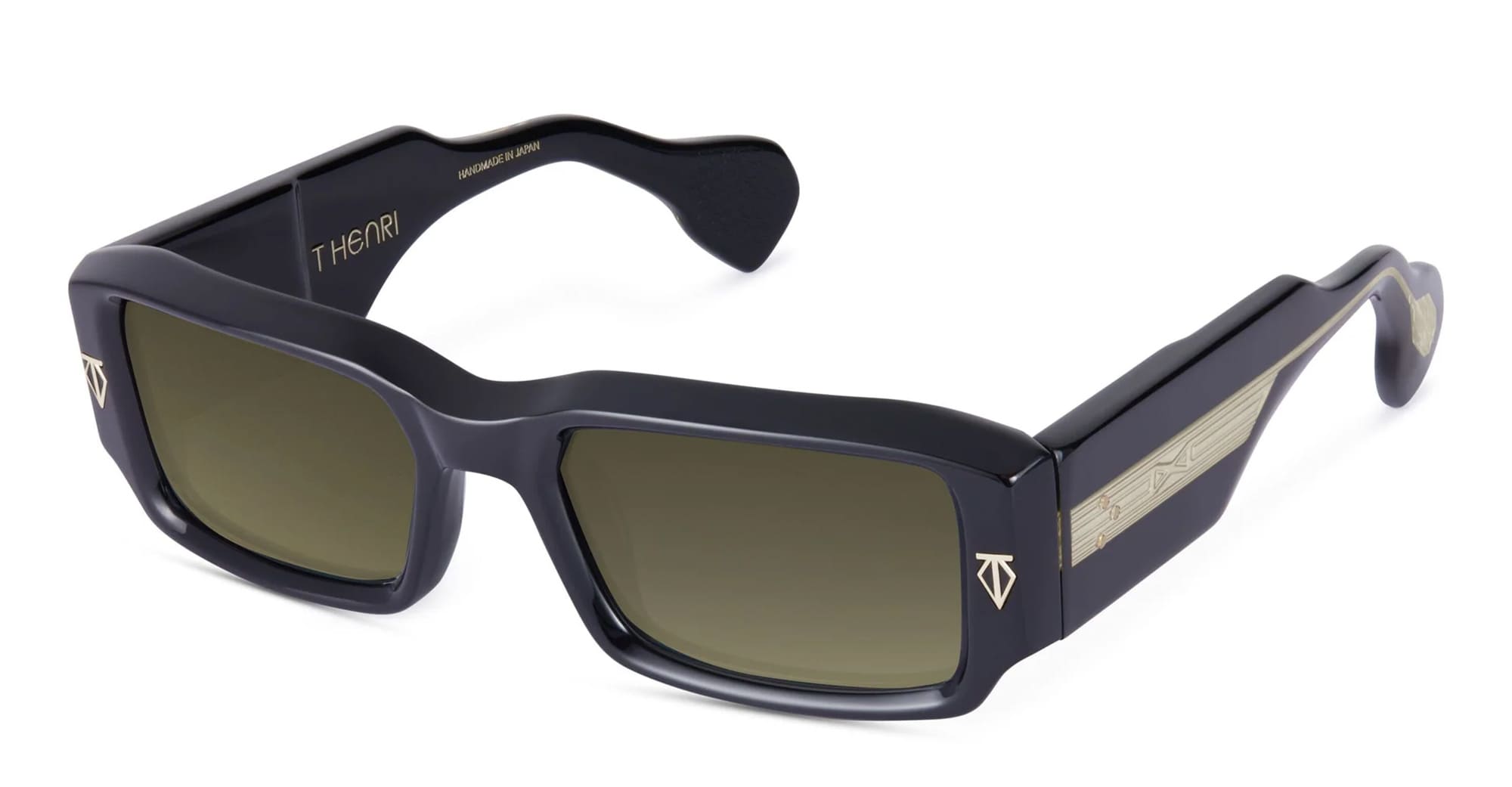 Ottica Mondello Roma - T HENRI - RAS - ROSSI - SHADOW II - Acetate - shape Rectangular - Black - EYEWEAR - SUNGLASSES - Unisex,Uomo,Donna,Women,Men - lens Gradient brown - Made In Japan
