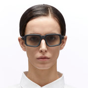 Ottica Mondello Roma - Kuboraum - KRSP23BM0000002F - MASK P23 - BLACK MATT - Acetate - shape Rectangular - Black - EYEWEAR - SUNGLASSES - Unisex,Uomo,Donna,Women,Men - lens light grey - Made In Italy