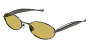 Ottica Mondello Roma - Bottega Veneta - BV1386S-002 - BV1386S-002 - GUNMETAL - Metal - shape Oval - grey - EYEWEAR - SUNGLASSES - Unisex,Uomo,Donna,Women,Men - lens yellow - Made In Japan