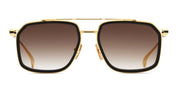 Ottica Mondello Roma - DITA - DTS484-A-01 - LINEAGE.99X - YELLOW GOLD / BLACK IRON - titanium, acetate - shape Navigator - gold, black - EYEWEAR - SUNGLASSES - Unisex,Uomo,Donna,Women,Men - lens Gradient brown - Made In Japan