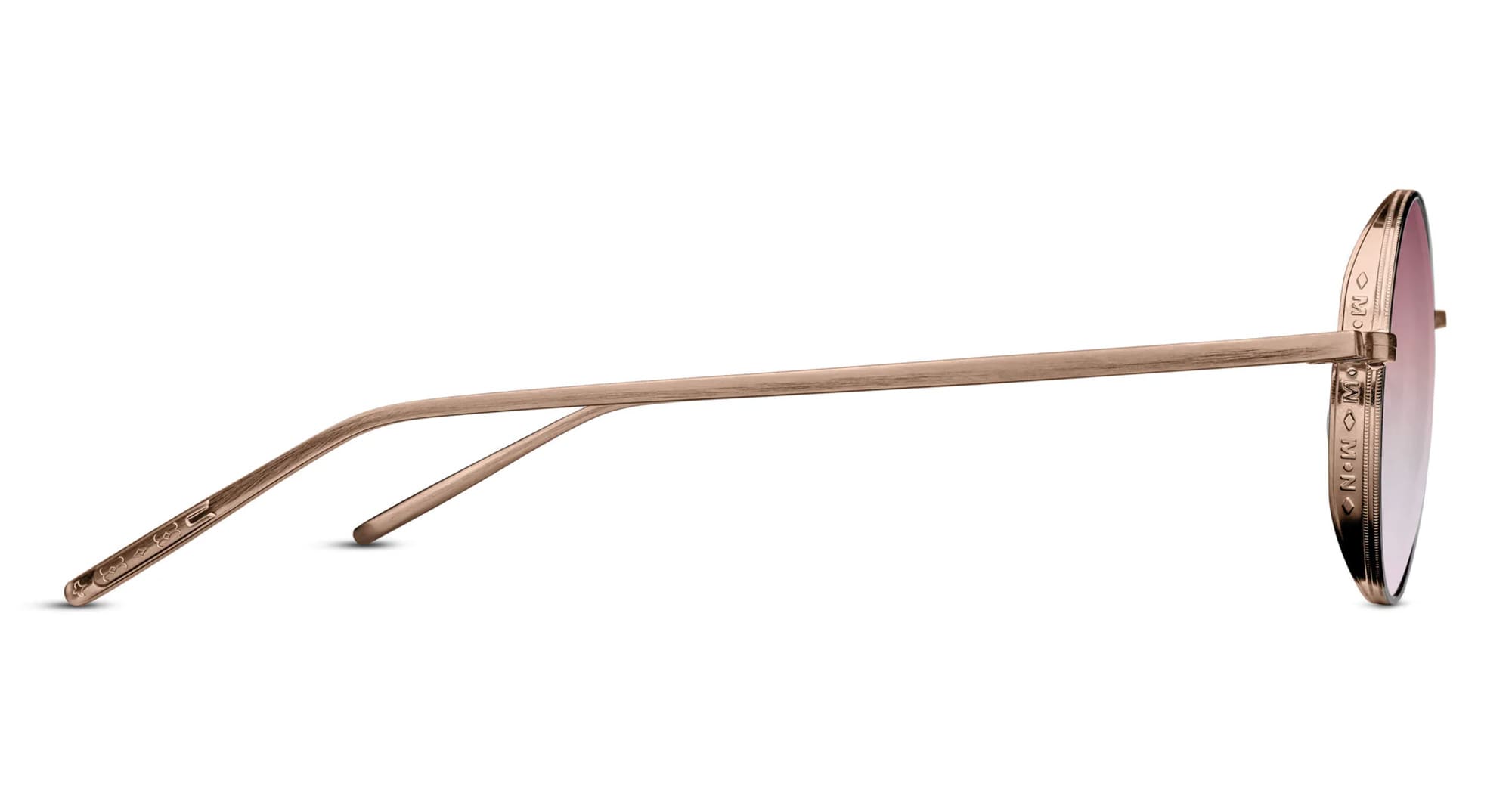 Ottica Mondello Roma - Matsuda - M3087.SG.RG-MBK.46 - M3087 - ROSE GOLD / MATTE BLACK - Titanium - shape Round - rose gold, black - EYEWEAR - SUNGLASSES - Unisex,Uomo,Donna,Women,Men - lens Gradient pink - Made In Japan