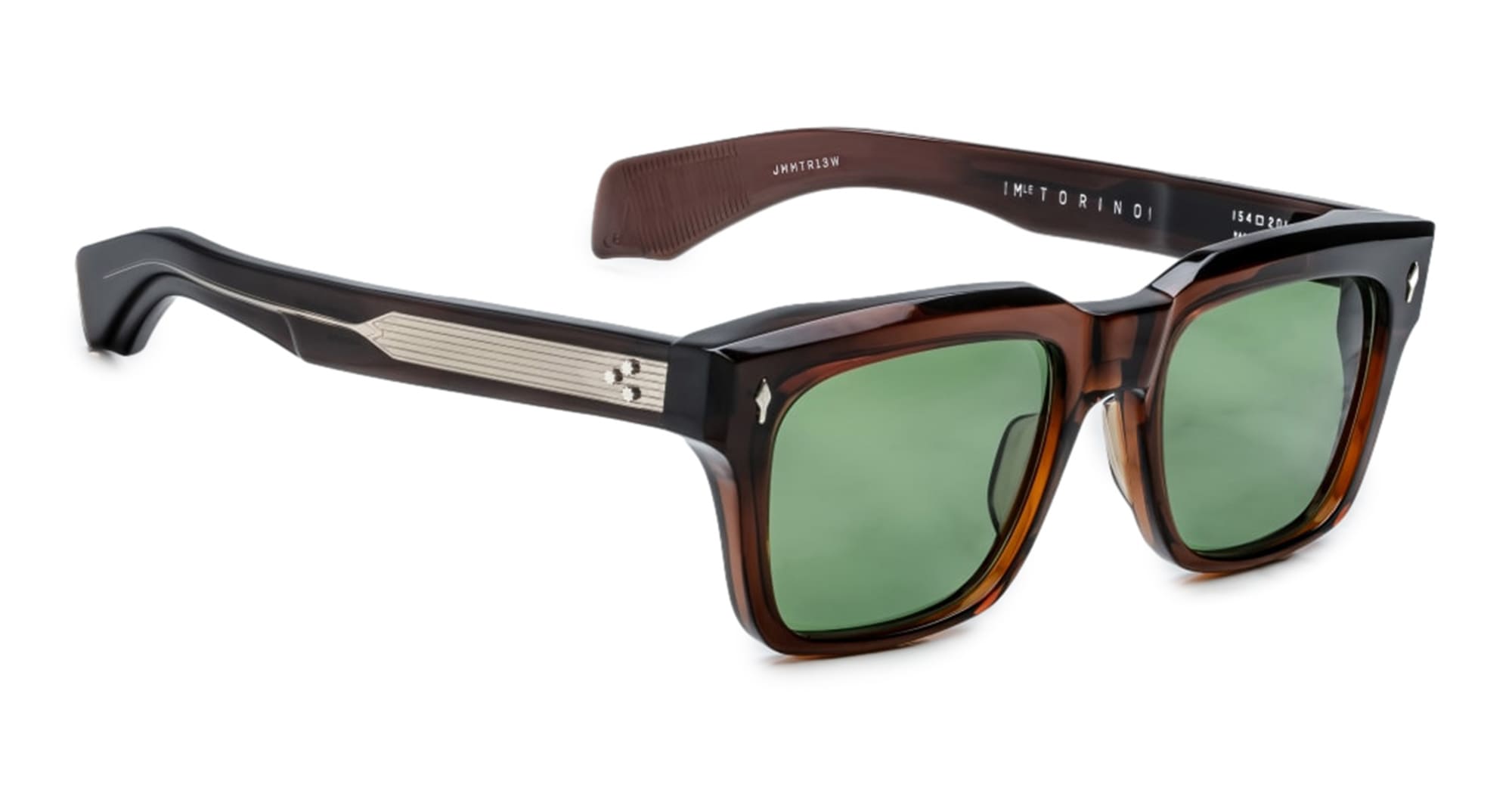 Ottica Mondello Roma - Jacques Marie Mage - JMMTR-13W - TORINO - ZOLTAR - Acetate - shape Squared - brown - EYEWEAR - SUNGLASSES - Uomo,Men - lens Green - Made In Japan