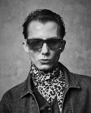 Ottica Mondello Roma - Jacques Marie Mage - JMMHE-K5 - HEMMINGS - OBSCURE - Acetate - shape Squared - Black - EYEWEAR - SUNGLASSES - Unisex,Uomo,Donna,Women,Men - lens Gradient blue - Made In Japan