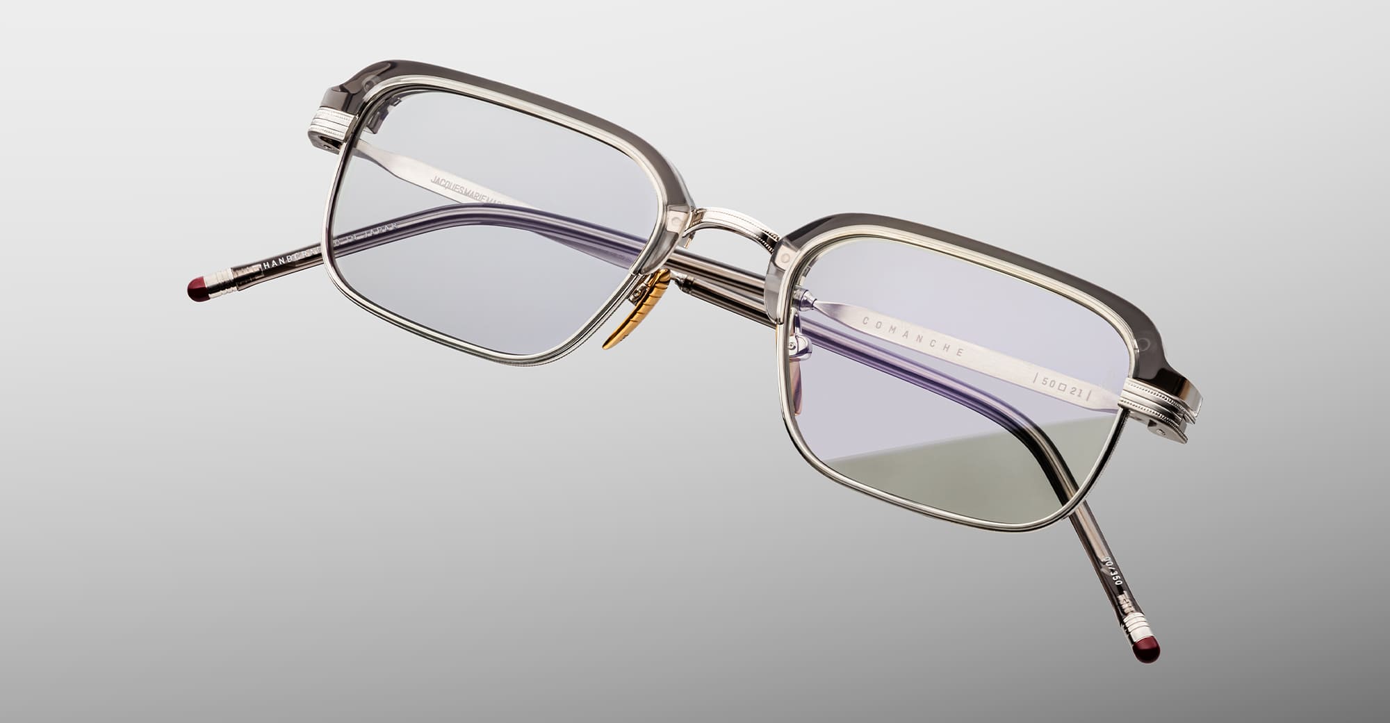Ottica Mondello Roma - Jacques Marie Mage - JMMCMRX-4E - COMANCHE - TEMPEST RX - Titanium - shape Rectangular - Silver - EYEWEAR - EYEGLASSES - Unisex,Uomo,Donna,Women,Men - lens Clear - Made In Japan