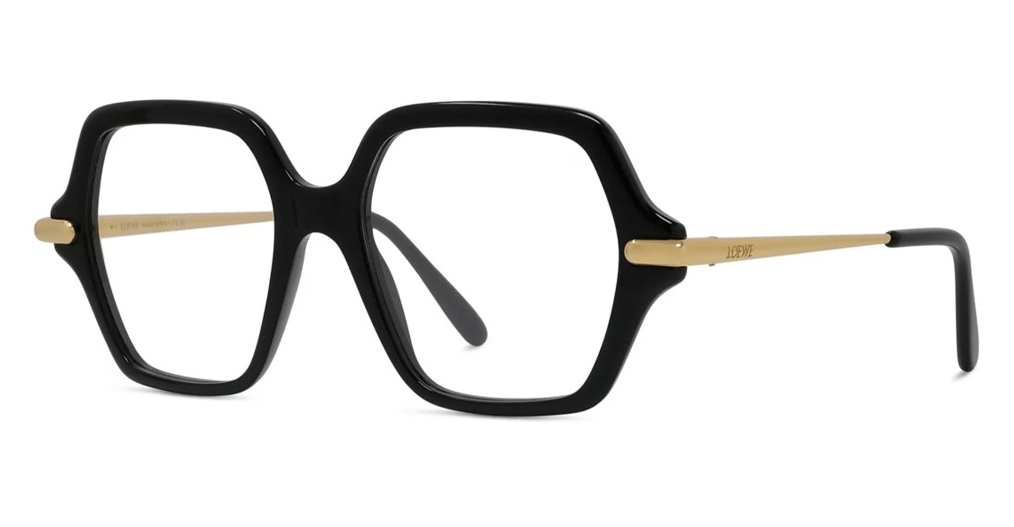 Ottica Mondello Roma - Loewe - LW50117I50001 - SLIM BLACK GEOMETRIC EYEGLASSES - Acetate, metal - shape Geometric - Black - EYEWEAR - EYEGLASSES - Donna,Women - lens Clear - Made In Italy