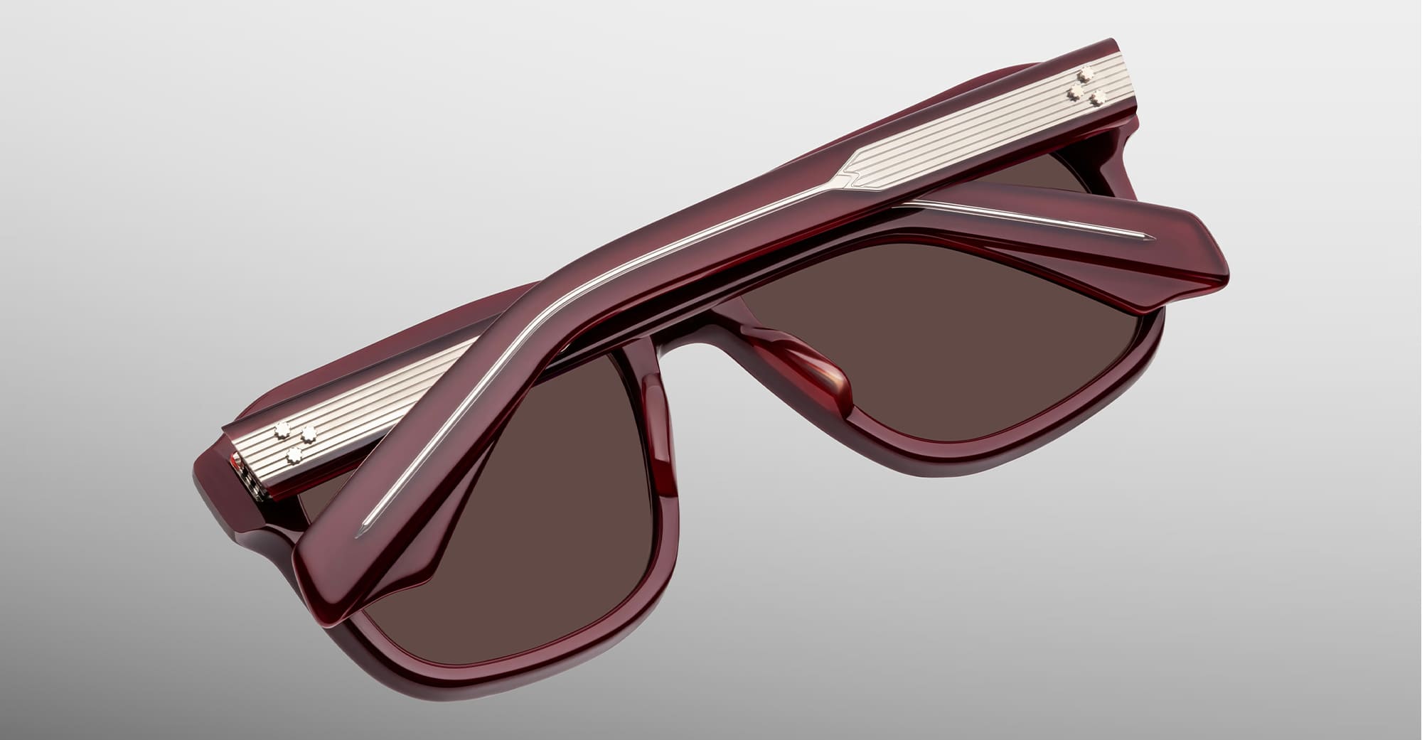 Ottica Mondello Roma - Jacques Marie Mage - JMMYV-R7 - YVES - BORDEAUX - Acetate - shape Squared - burgundy - EYEWEAR - SUNGLASSES - Unisex,Uomo,Donna,Women,Men - lens Brown - Made In Japan