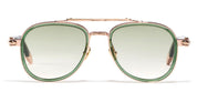 Ottica Mondello Roma - John Dalia - AKIRA-C432 - AKIRA - C432 Dark Green Translucid / Rose Gold - Metal - shape Aviator - green, gold - EYEWEAR - SUNGLASSES - Unisex,Uomo,Donna,Women,Men - lens Gradient green - Made In France