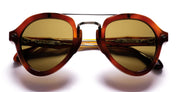 Ottica Mondello Roma - Daizo - AHMB-AVR001e-HL1-VB01 - KOJI - havana light / vintage brown lens - Acetate, titanium - shape Aviator - Havana - EYEWEAR - SUNGLASSES - Unisex,Uomo,Donna,Women,Men - lens Brown - Made In Japan