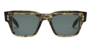 Ottica Mondello Roma - Akoni - AKS-100G-50 - COLUMBA - GREEN SWIRL / 12K GOLD - Acetate - shape Squared - green, gold - EYEWEAR - SUNGLASSES - Unisex,Uomo,Donna,Women,Men - lens Green - Made In Japan