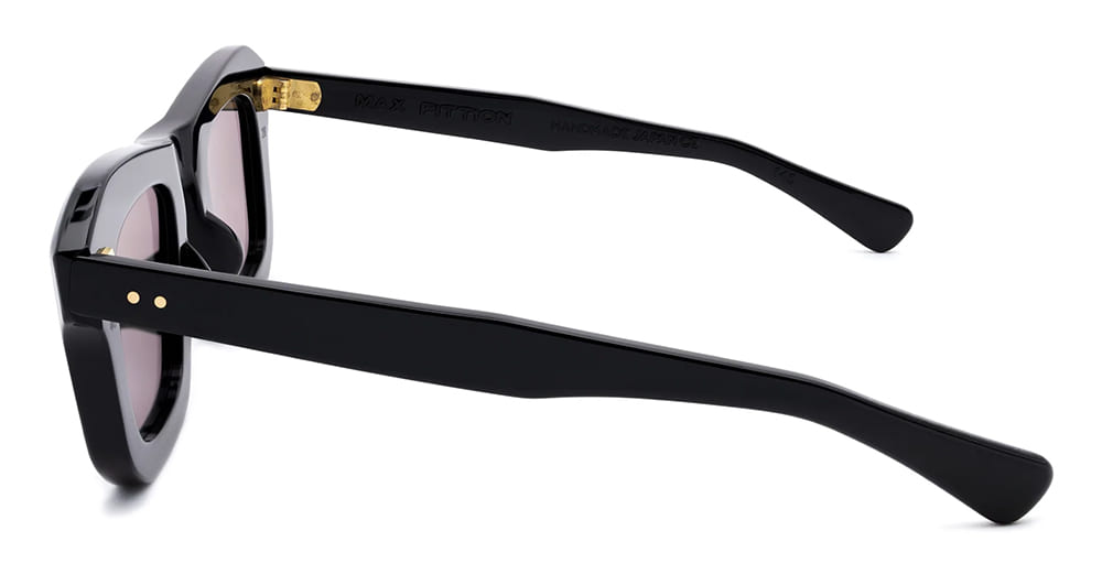 Ottica Mondello Roma - Max Pittion - MXPL-012A - MONSTRE - PIANO BLACK / GREY LENS - Acetate - shape  - Black - EYEWEAR - SUNGLASSES - Unisex,Uomo,Donna,Women,Men - lens  - Made In Japan
