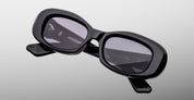 Ottica Mondello Roma - Jacques Marie Mage - JMMKT-58 - ANN - RAVEN - Acetate - shape Oval - Black - EYEWEAR - SUNGLASSES - Unisex,Uomo,Donna,Women,Men - lens Grey - Made In Japan