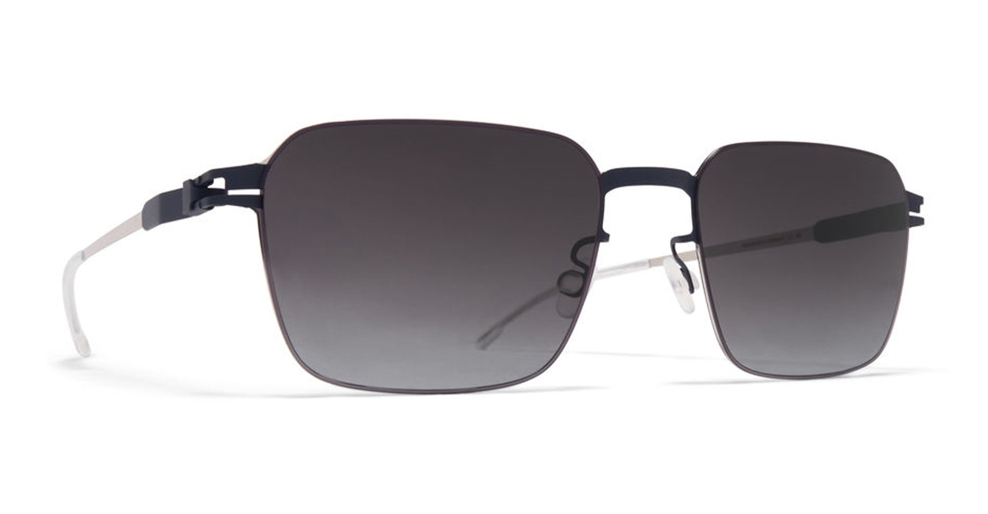 Ottica Mondello Roma - Mykita - 10300571 - ARVIN - Silver / Indigo / Dusk Gradient Lens - stainless steel - shape Squared - Silver, blue - EYEWEAR - SUNGLASSES - Unisex,Uomo,Donna,Women,Men - lens Gradient grey - Made In Germany