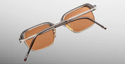 Ottica Mondello Roma - Jacques Marie Mage - JMMCM-4E - COMANCHE - TEMPEST - Titanium - shape Rectangular - Silver - EYEWEAR - SUNGLASSES - Unisex,Uomo,Donna,Women,Men - lens orange - Made In Japan