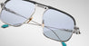 Ottica Mondello Roma - Jacques Marie Mage - JMMLB-41 - LAST FRONTIER VI - LABARGE - SILVER - Titanium - shape Navigator - Silver - EYEWEAR - SUNGLASSES - Uomo,Men - lens light blue - Made In Japan