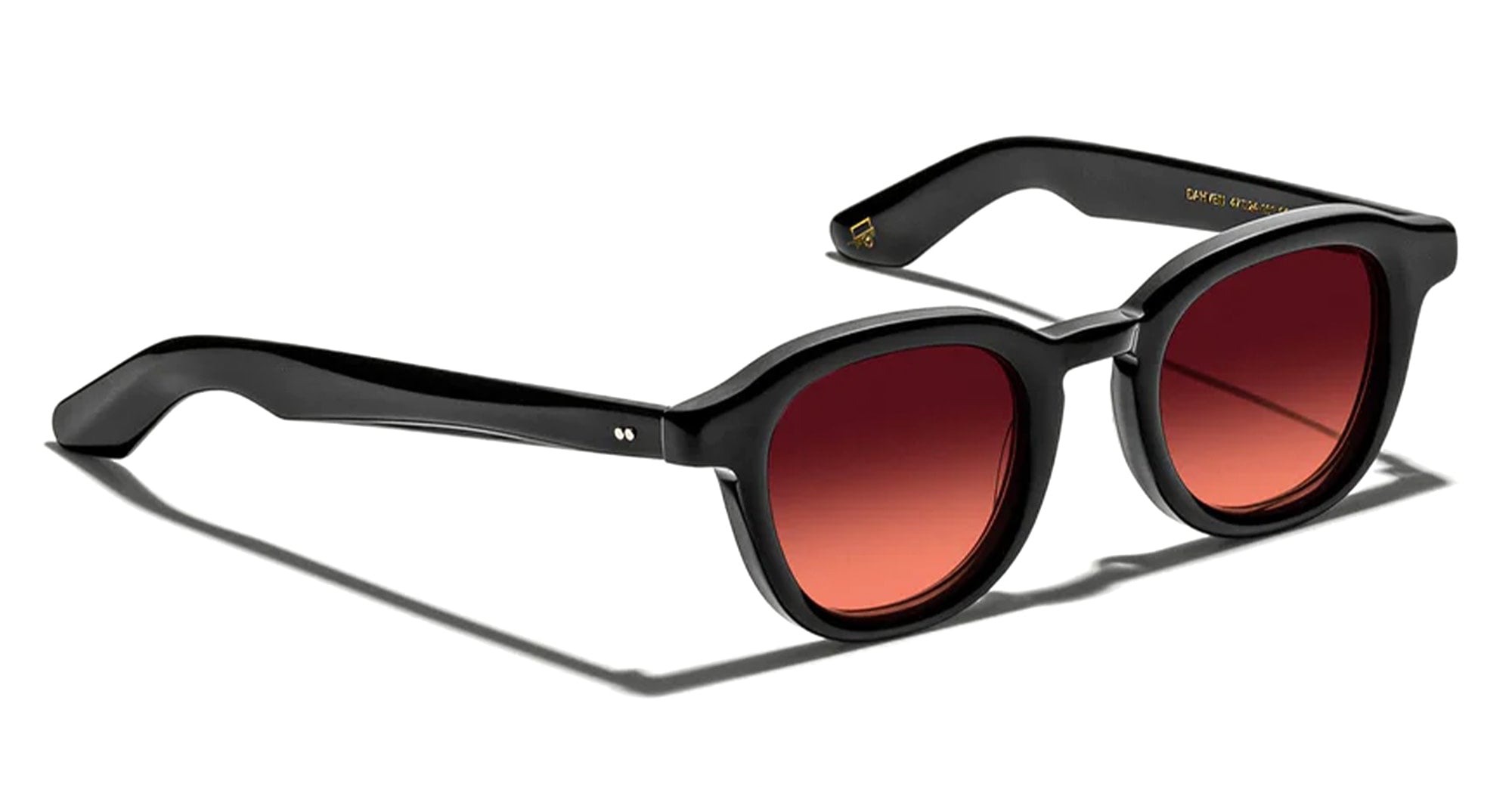 Ottica Mondello Roma - Moscot - OR-DAH-S47240200-TN - DAHVEN  (47) - BLACK / CUSTOM CABERNET LENS - Acetate - shape Panto - Black - EYEWEAR - SUNGLASSES - Unisex,Uomo,Donna,Women,Men - lens red - Made In China