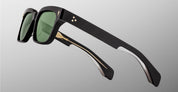 Ottica Mondello Roma - Jacques Marie Mage - JMMMLX-18V - MOLINO 55 - VENOM - Acetate - shape Rectangular - Black - EYEWEAR - SUNGLASSES - Unisex,Uomo,Donna,Women,Men - lens Green - Made In Japan