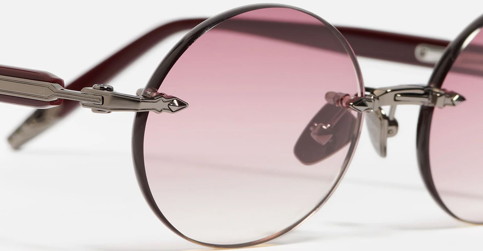 Ottica Mondello Roma - John Dalia - R05-C562 - R05 -  C562 Ruthenium Plated - stainless steel - shape Oval - green, gold - EYEWEAR - SUNGLASSES - Unisex,Uomo,Donna,Women,Men - lens red - Made In France