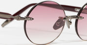 Ottica Mondello Roma - John Dalia - R05-C562 - R05 -  C562 Ruthenium Plated - stainless steel - shape Oval - green, gold - EYEWEAR - SUNGLASSES - Unisex,Uomo,Donna,Women,Men - lens red - Made In France