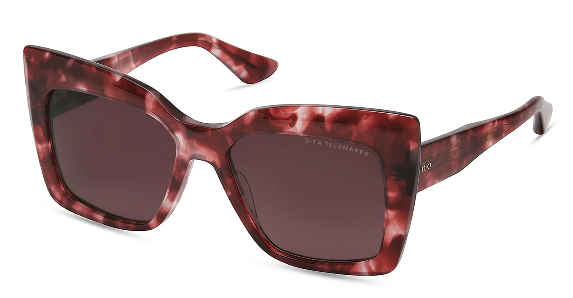 Ottica Mondello Roma - DITA - DTS704-A-05 - TELEMAKER - ROSE TORTOISE - Acetate - shape Butterfly - Tortoise - EYEWEAR - SUNGLASSES - Donna,Women - lens red - Made In Japan