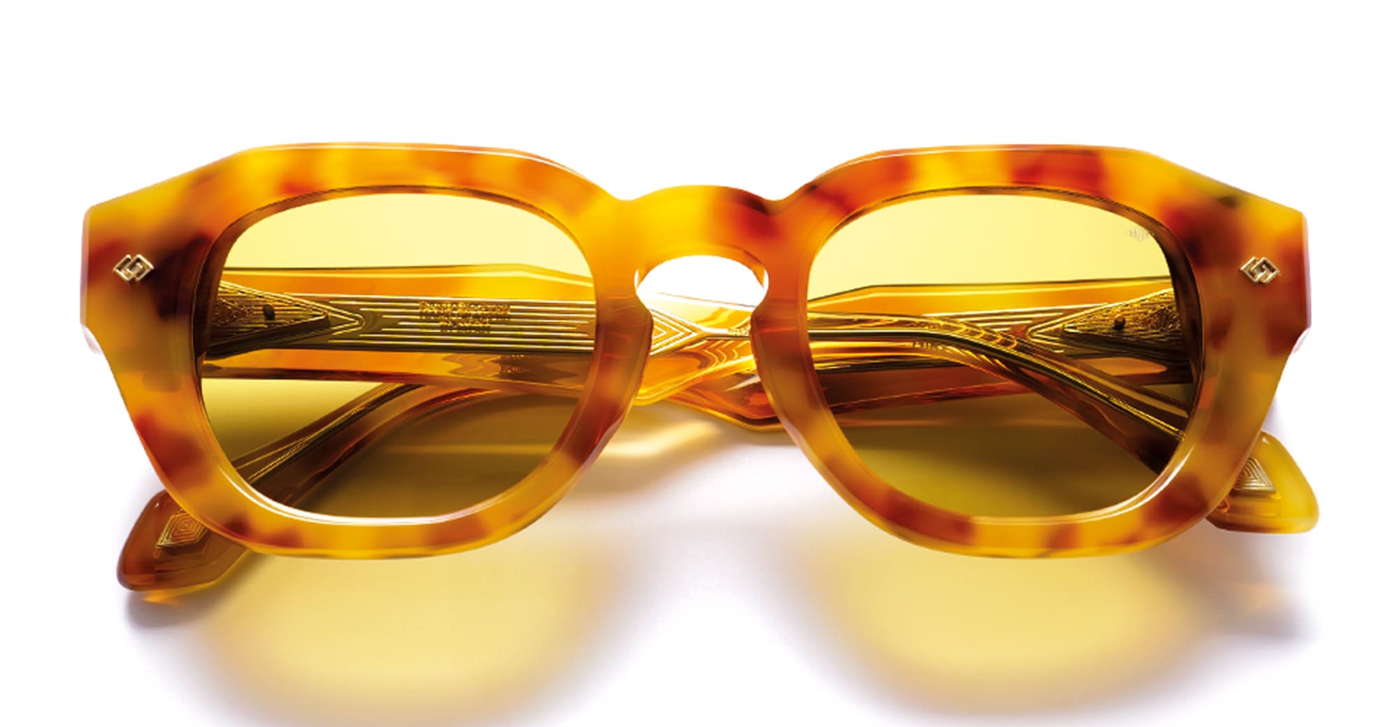 Ottica Mondello Roma - Daizo - A-SD001-A1-Q-01 - LUDO - amber / ochre lens - Acetate, titanium - shape Oval - brown - EYEWEAR - SUNGLASSES - Unisex,Uomo,Donna,Women,Men - lens yellow - Made In Japan
