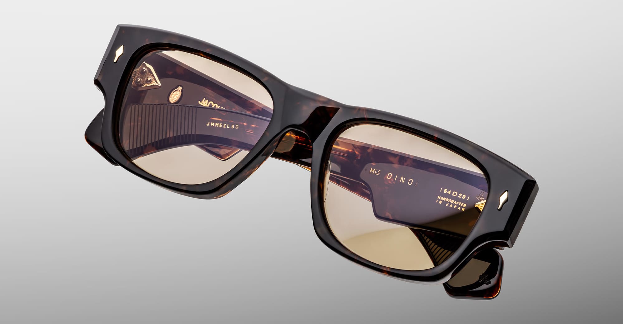 Ottica Mondello Roma - Jacques Marie Mage - JMMEZL-6D - DINO - AGAR - Acetate - shape Rectangular - Havana - EYEWEAR - SUNGLASSES - Unisex,Uomo,Donna,Women,Men - lens yellow - Made In Japan
