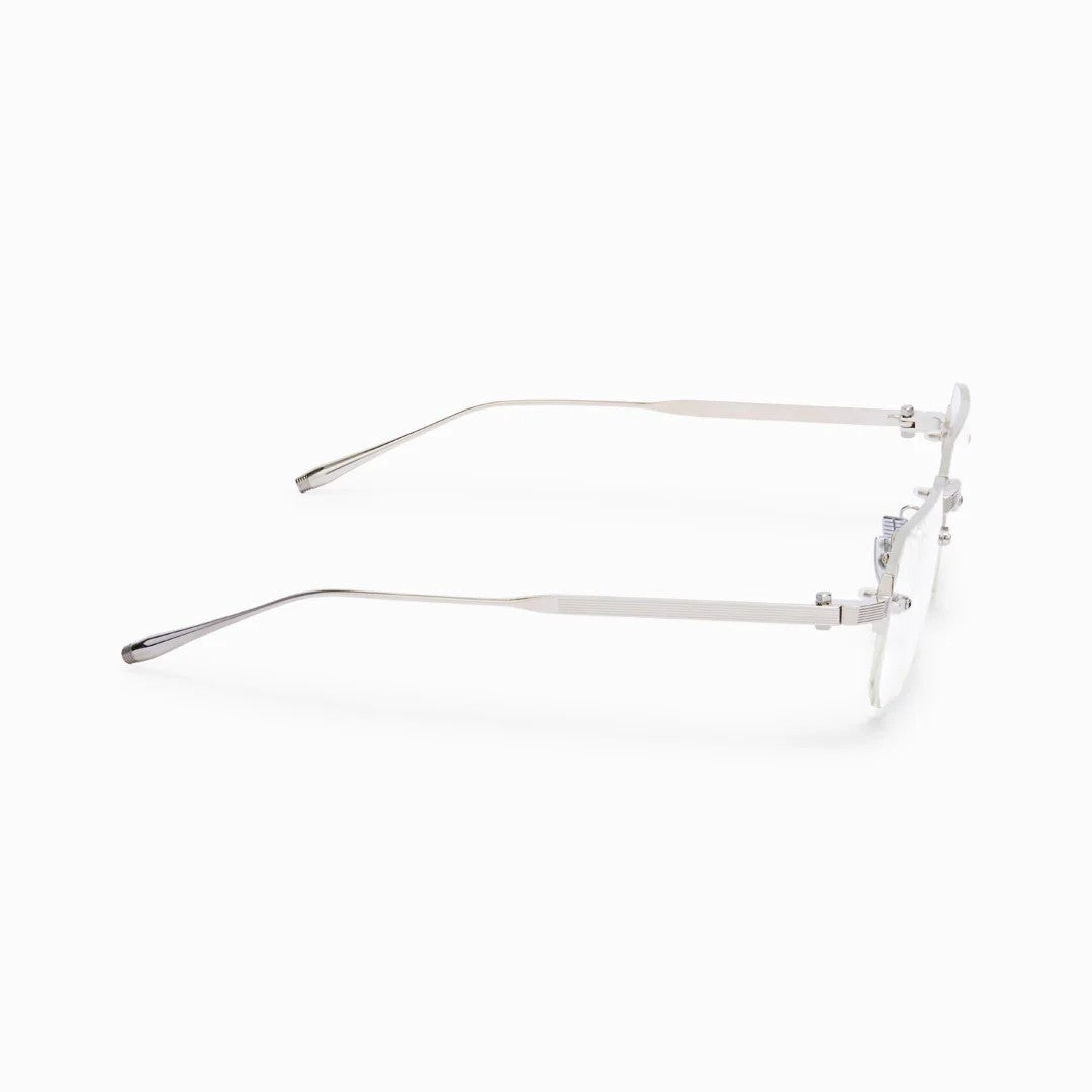 Ottica Mondello Roma - Akoni - AKX-540B-55 - JUNO-FOUR - SHINY SILVER - Titanium - shape Rectangular - Gold - EYEWEAR - EYEGLASSES - Unisex,Uomo,Donna,Women,Men - lens Clear - Made In Japan
