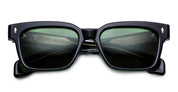 Ottica Mondello Roma - Jacques Marie Mage - JMMMLX-18V - MOLINO 55 - VENOM - Acetate - shape Rectangular - Black - EYEWEAR - SUNGLASSES - Unisex,Uomo,Donna,Women,Men - lens Green - Made In Japan