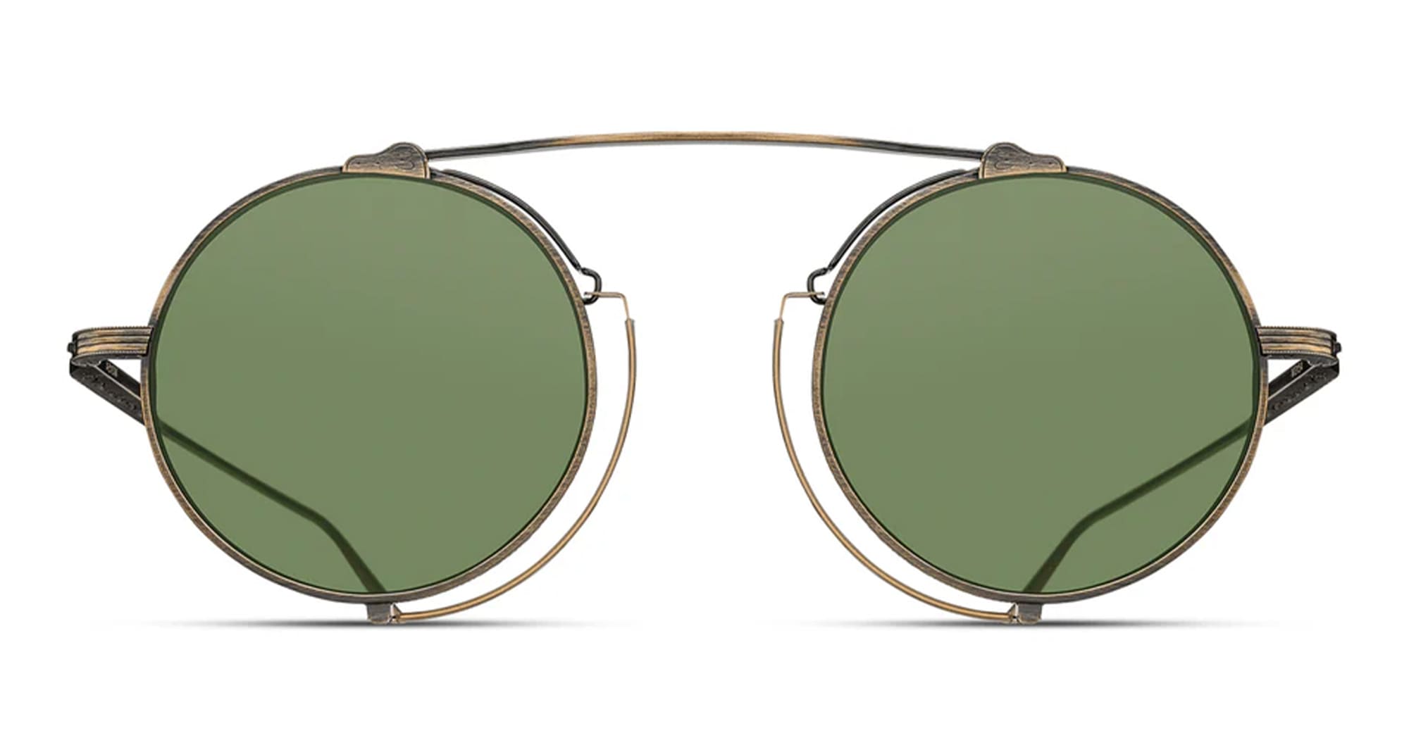  SAGE GREEN - Titanium - shape  - antique gold - EYEWEAR - SUNGLASSES - Unisex,Uomo,Donna,Women,Men - lens  - Made In Japan