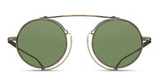 Ottica Mondello Roma - Matsuda - M3154.SG.AG.46 - M3154 - ANTIQUE GOLD / SAGE GREEN - Titanium - shape  - antique gold - EYEWEAR - SUNGLASSES - Unisex,Uomo,Donna,Women,Men - lens  - Made In Japan