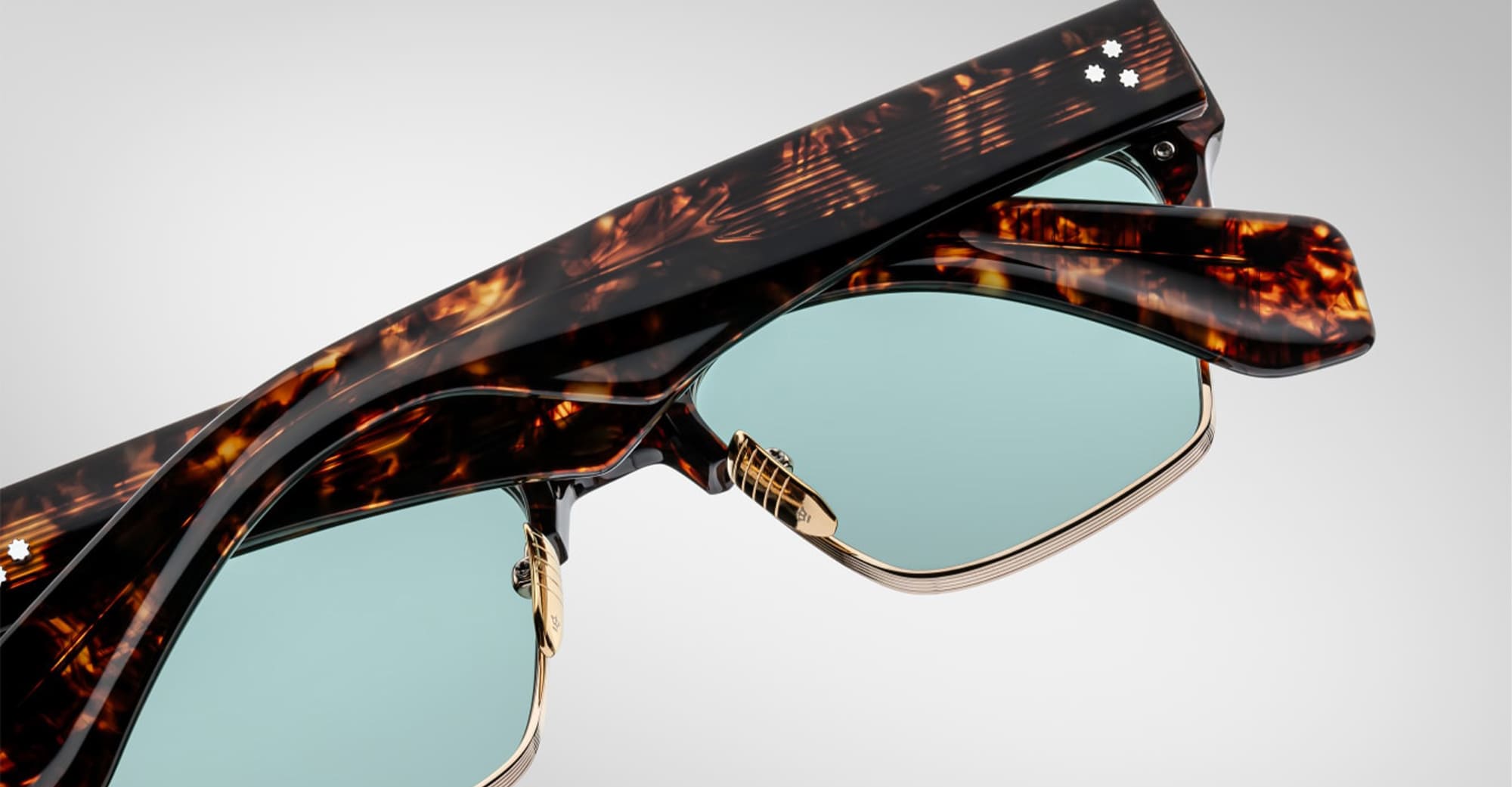 Ottica Mondello Roma - Jacques Marie Mage - JMMUB-13V - BUGSY - BEAU - Acetate, titanium - shape Clubmaster - Tortoise - EYEWEAR - SUNGLASSES - Unisex,Uomo,Donna,Women,Men - lens Blue - Made In Japan