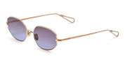 Ottica Mondello Roma - Ahlem - AHL.001211.SUN - Colombe - Peony Gold / Blue Gradient (Limited Ed.) - Metal - shape Oval - Gold - EYEWEAR - SUNGLASSES - Unisex,Uomo,Donna,Women,Men - lens Gradient blue - Made In France