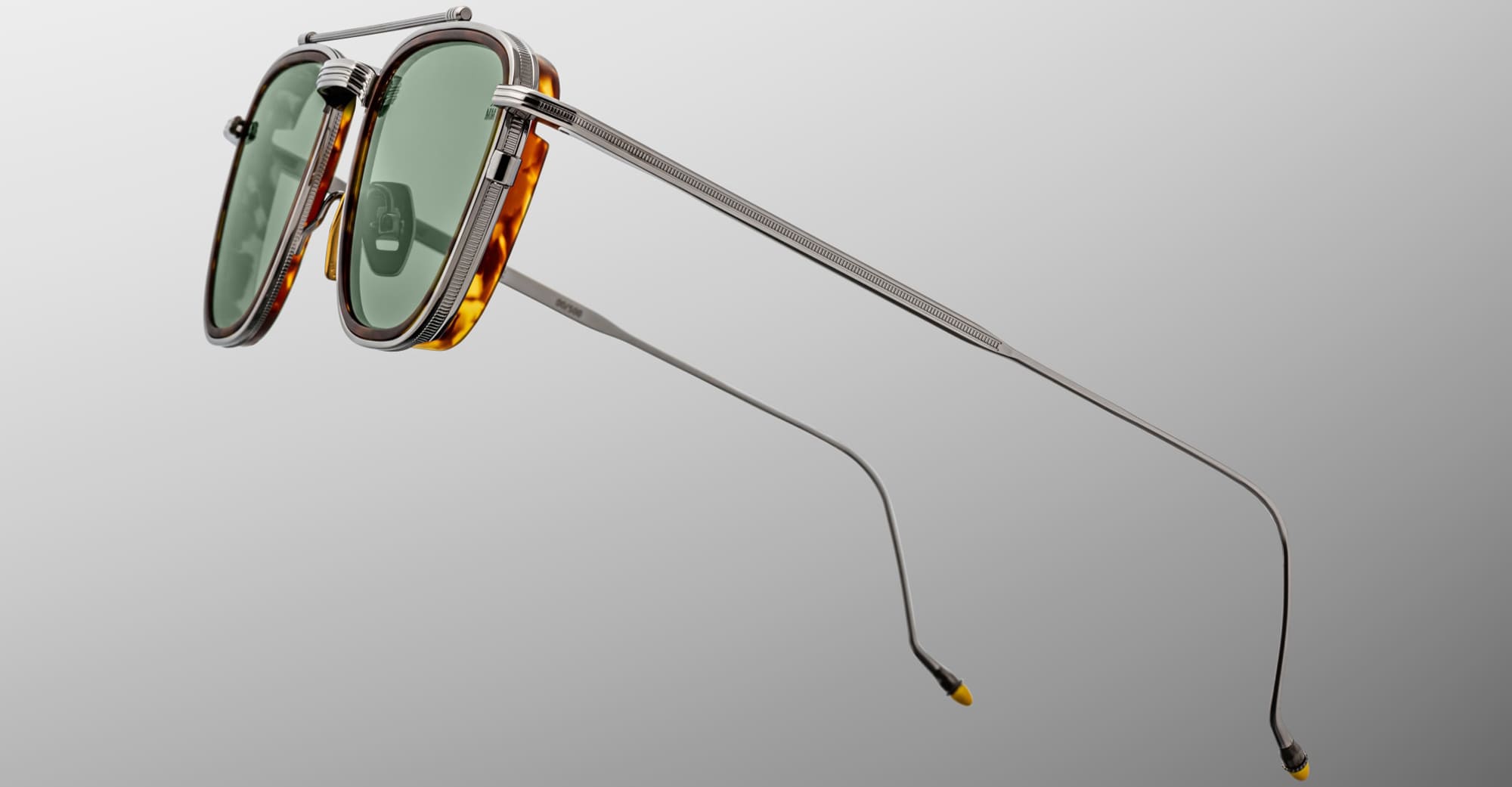 Ottica Mondello Roma - Jacques Marie Mage - JMMAZ-2H - AYRTON SENNA BY JMM: 1992 in ANTIQUE SILVER - Titanium - shape Pilot - Silver - EYEWEAR - SUNGLASSES - Unisex,Uomo,Donna,Women,Men - lens Green - Made In Japan