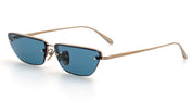 Ottica Mondello Roma - LINDA FARROW - LFL1513C2SUN - CLEO - LIGHT GOLD / AQUA - Titanium - shape Cat-eye - light gold - EYEWEAR - SUNGLASSES - Donna,Women - lens Blue - Made In Japan