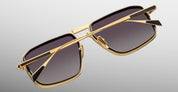 Ottica Mondello Roma - Jacques Marie Mage - JMMER-C7 - EARL - CIA - Titanium - shape Navigator - Gold - EYEWEAR - SUNGLASSES - Unisex,Uomo,Donna,Women,Men - lens Black - Made In Japan