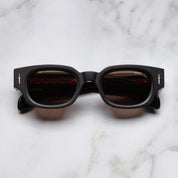 Ottica Mondello Roma - Cutler and Gross - GFSN-004-50-05 - THE GREAT FROG - SOARING EAGLE - MATTE BLACK - acetate, silver - shape Rectangular - Black - EYEWEAR - SUNGLASSES - Unisex,Uomo,Donna,Women,Men - lens Brown - Made In Italy