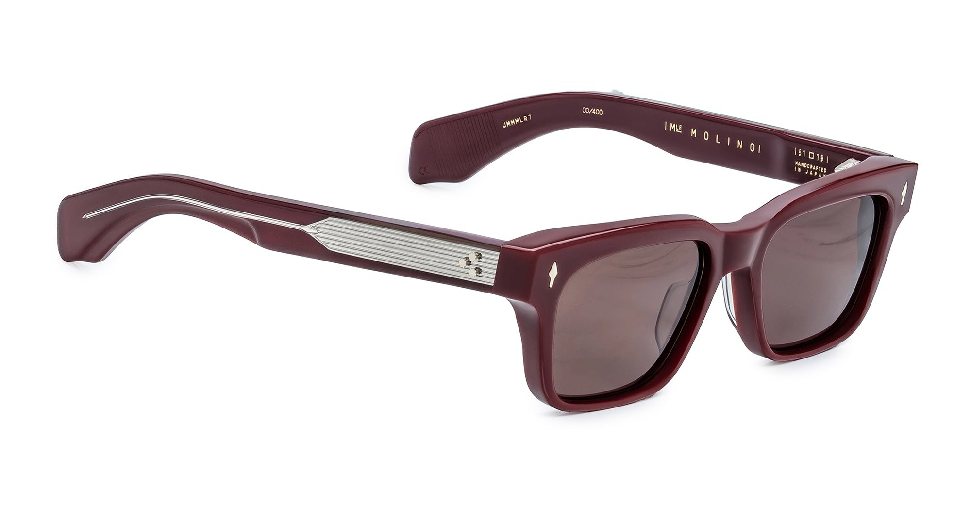 Ottica Mondello Roma - Jacques Marie Mage - JMMML-R7 - MOLINO - BORDEAUX EMPIRE - Acetate - shape Rectangular - blue - EYEWEAR - SUNGLASSES - Unisex,Uomo,Donna,Women,Men - lens Brown - Made In Japan