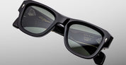 Ottica Mondello Roma - Jacques Marie Mage - JMMCZ-01 - LAST FRONTIER VII - CONRAD - NOIR - Acetate - shape Squared - Black - EYEWEAR - SUNGLASSES - Unisex,Uomo,Donna,Women,Men - lens Grey - Made In Japan