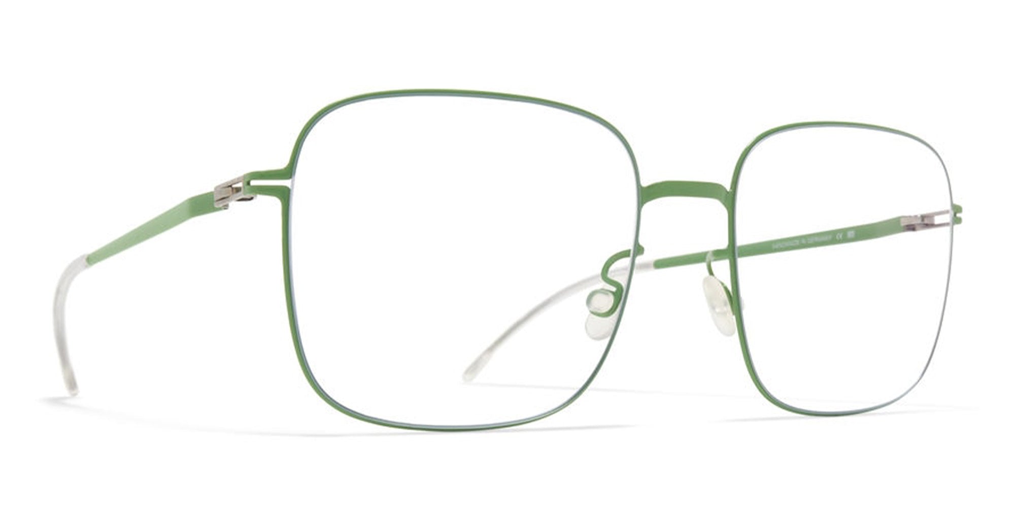 Ottica Mondello Roma - Mykita - 10301387 - ELSA - POW10 - LAUREL GREEN RX - stainless steel - shape Squared - green - EYEWEAR - EYEGLASSES - Donna,Women - lens Clear - Made In Germany